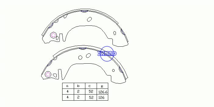 FORD TRANSIT Box Bus Platform/Chassis Drum Brake shoes OEM:6579150 GSB8539 1014316 FSB542 GS8629, OK-BS417